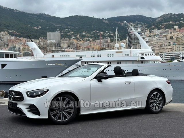 Rental Mercedes-Benz E 200 Convertible AMG equipment in Madrid-Barajas airport