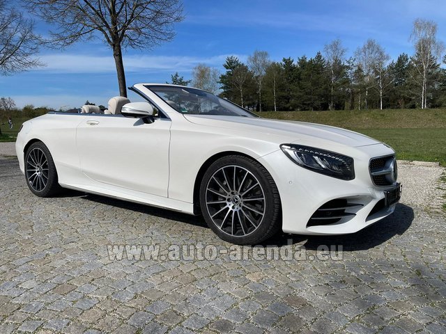 Rental Mercedes-Benz S-Class S 560 Convertible 4Matic AMG equipment in Madrid-Barajas airport