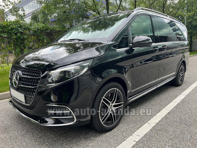 Rental Mercedes-Benz V-Class (Viano) V300d Long AMG Equipment (Model 2024, 1+7 pax, Panoramic roof, Automatic doors) in Barcelona